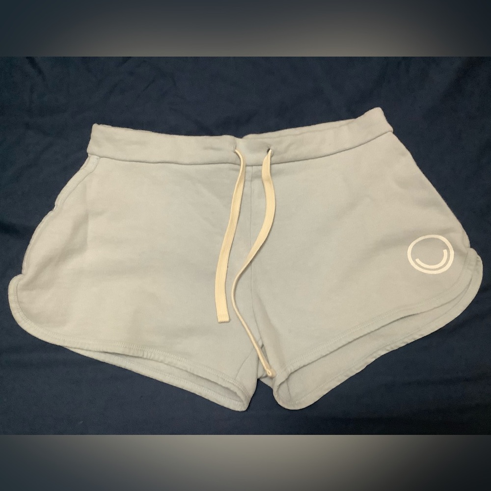 For Days baby blue French Terry drawstring shorts